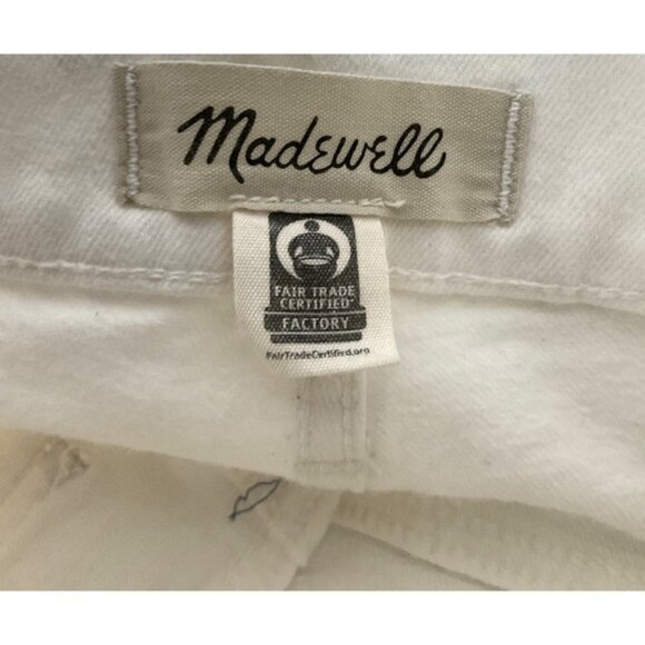 Madewell Jeans Womens Sz 28 White Perfect Vintage Wide Leg Crop Denim - Picture 3 of 13